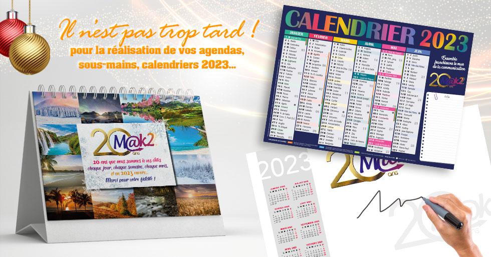 Distribuez vos calendriers personnalisés 2023